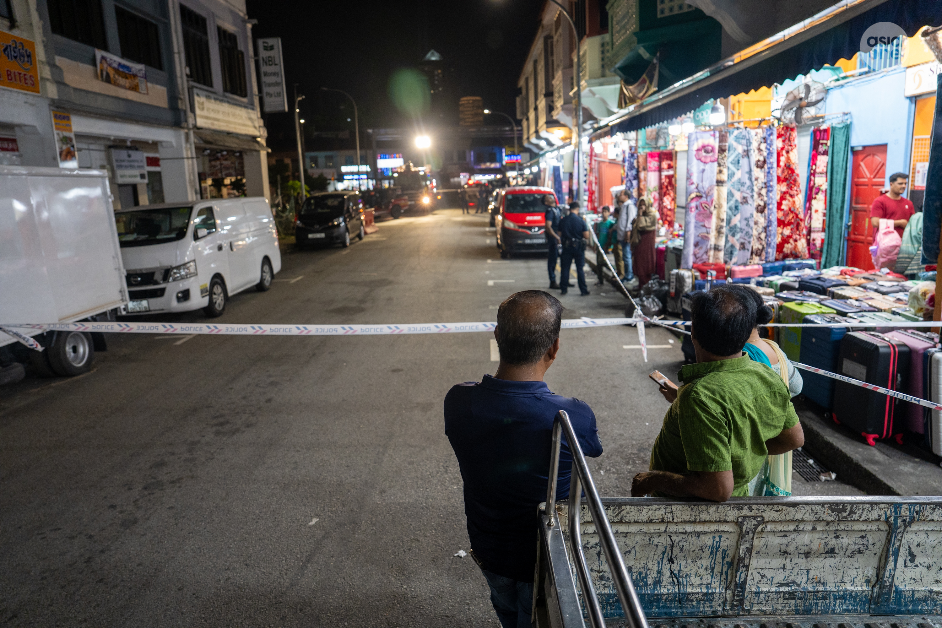 Police cordon around the affected shophouse unit at 10 Roberts Lane.