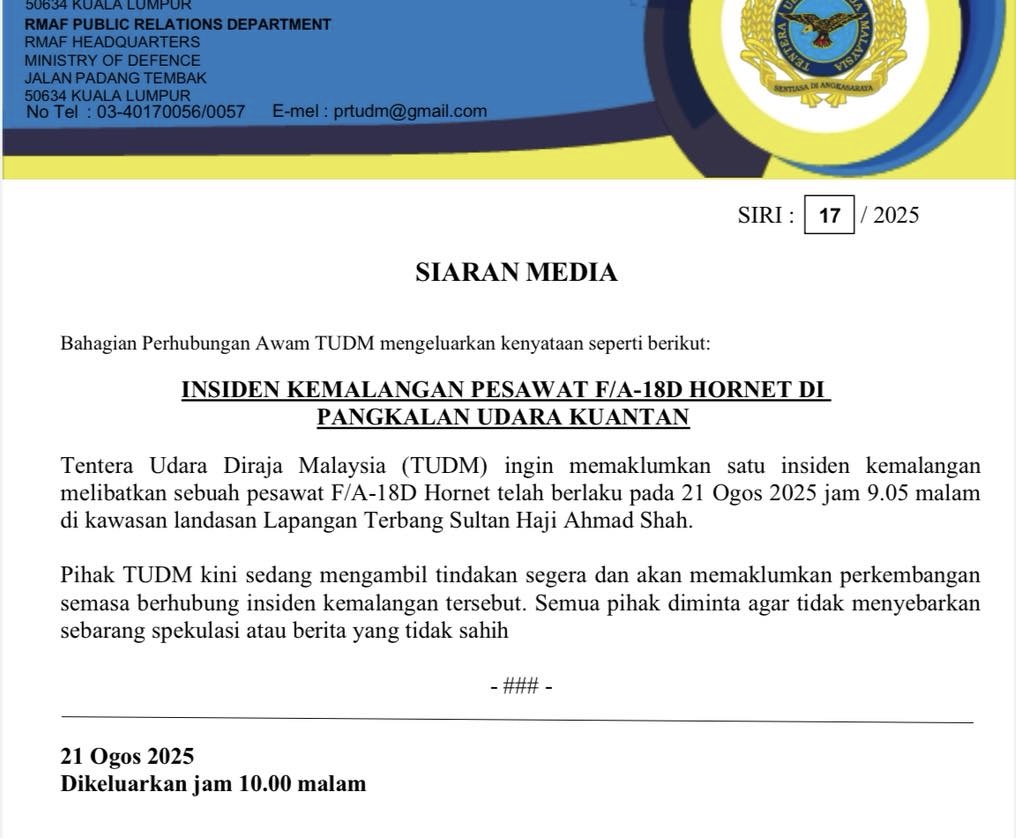 RMAF statement