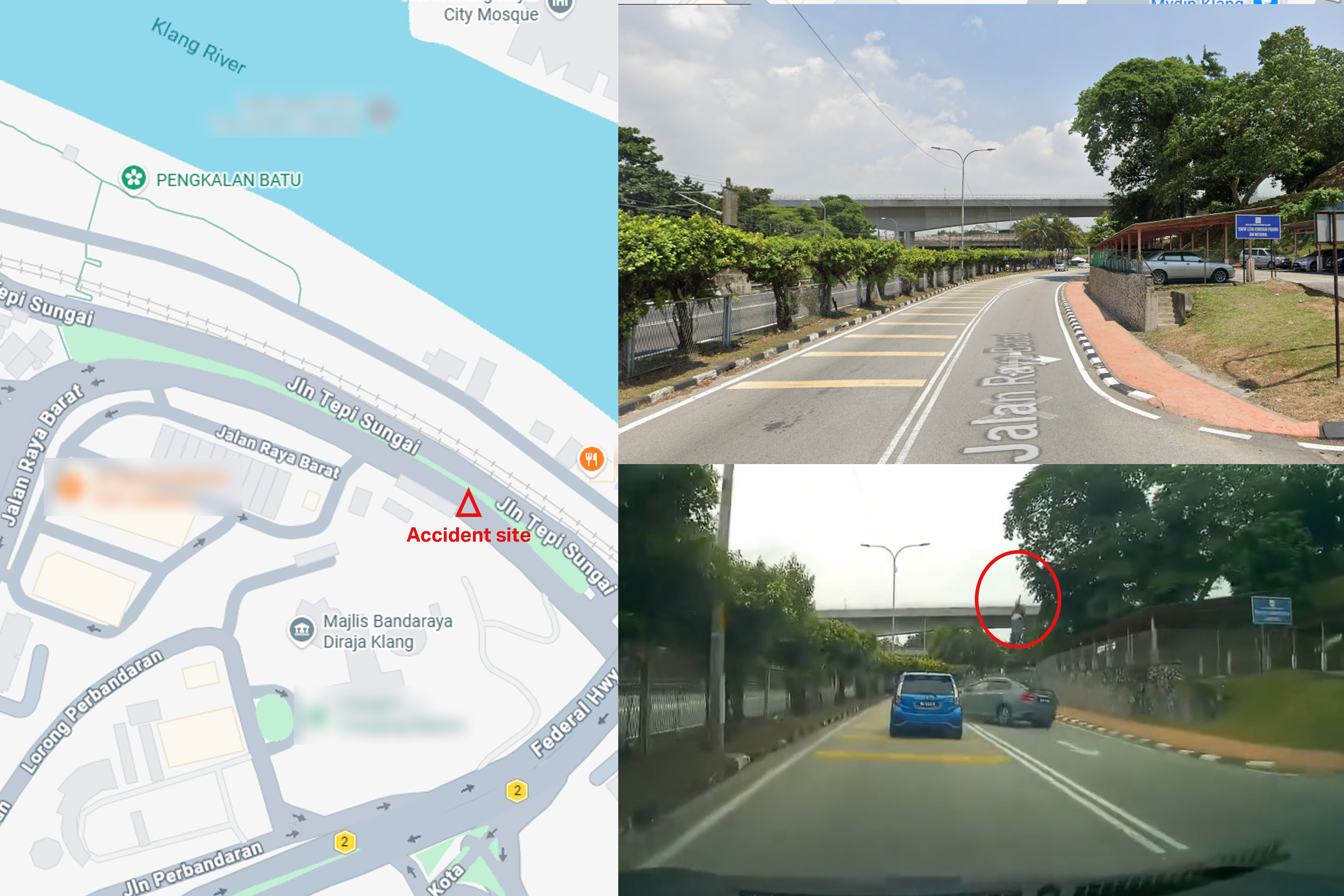 Map showing where the fatal accident on Sunday (March 29) happened.