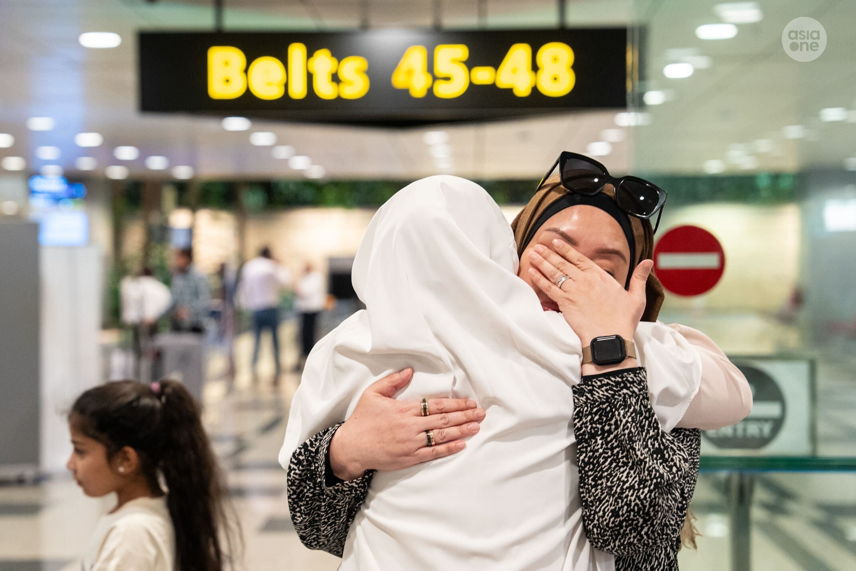 Nadia Ghani, 42, was visibly emotional when she reunited with her family on Sunday (March 8) night.