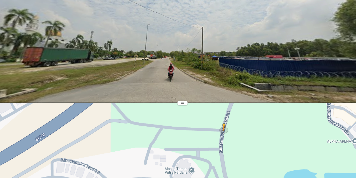 Map showing where the fire incident took place.