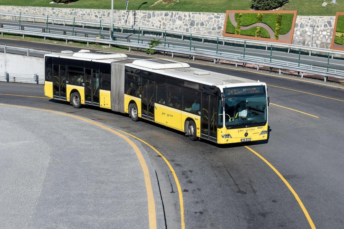 The conventional BRT (articulated) operating in Turkey.
