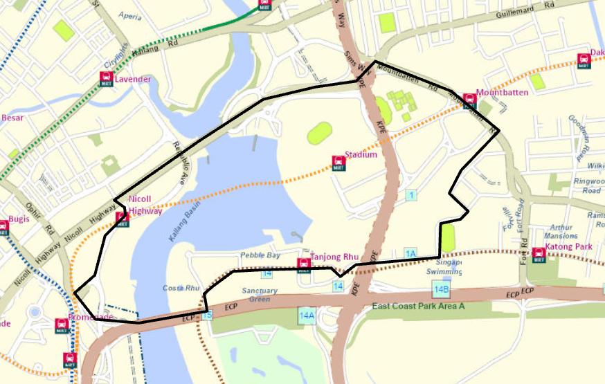 Map showing the special zone within the special event area for NDP 2026.