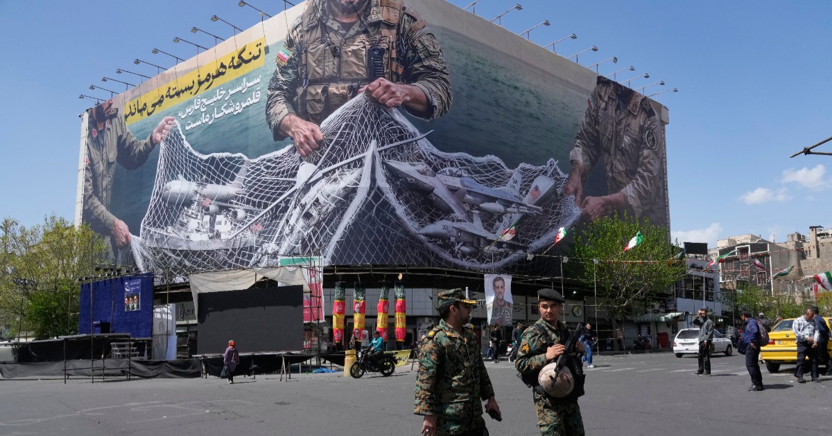 Chart shows Iran may have put sea mines in Strait of Hormuz