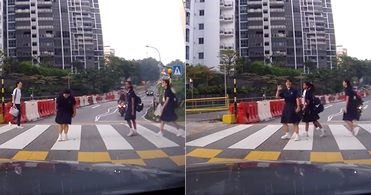 Schoolgirl does 'bringing Japanese culture' trend at zebra crossing, wins hearts