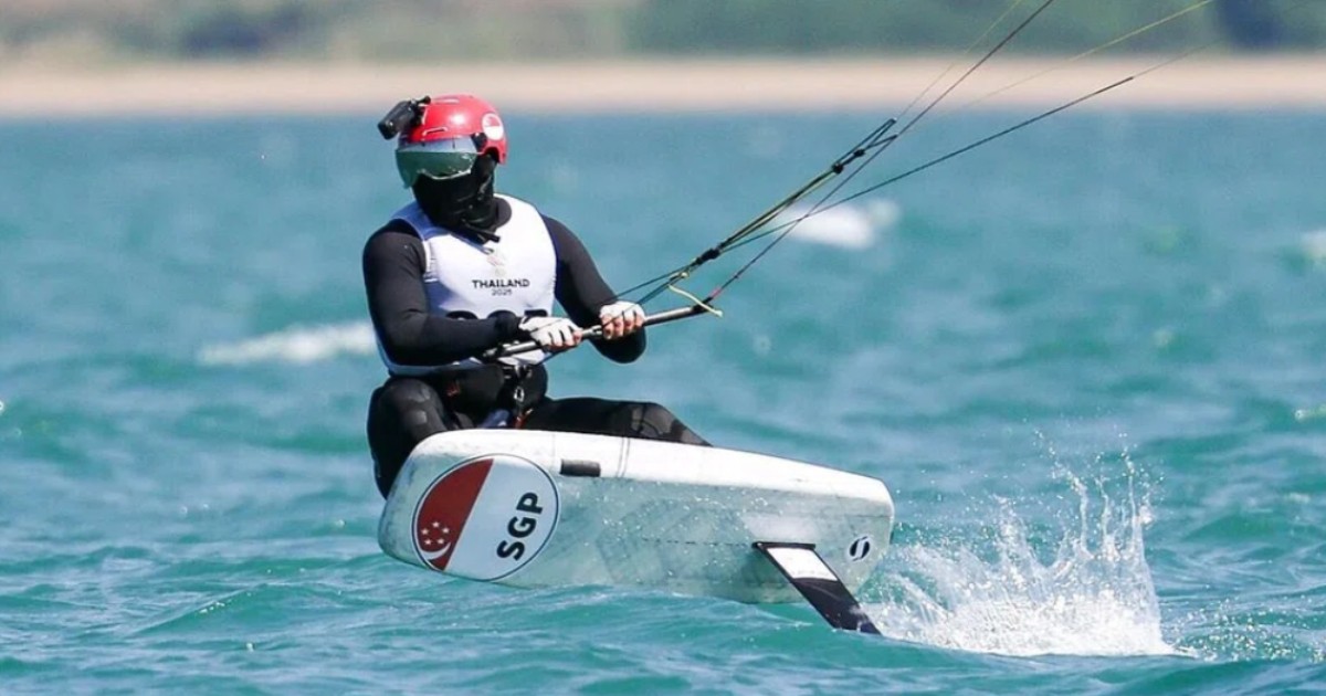SEA Games 2025: Singapore's Max Maeder cruises to kitefoiling gold in debut