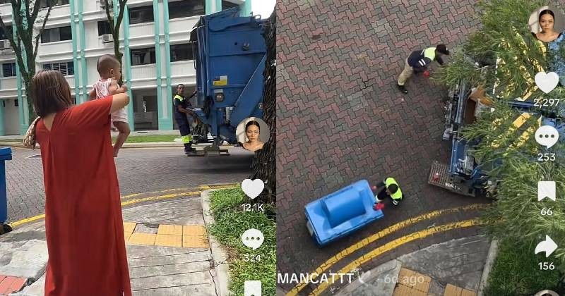 'Not all heroes wear underwear outside': Woman and baby show support for garbage collector dad, warms netizens' hearts