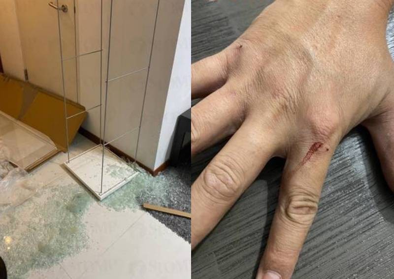Ikea glass cabinet 'explodes', injuring man and son