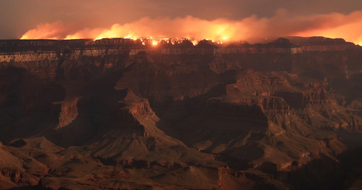 Grand Canyon fire that was left to burn swells 50% after destroying historic lodge