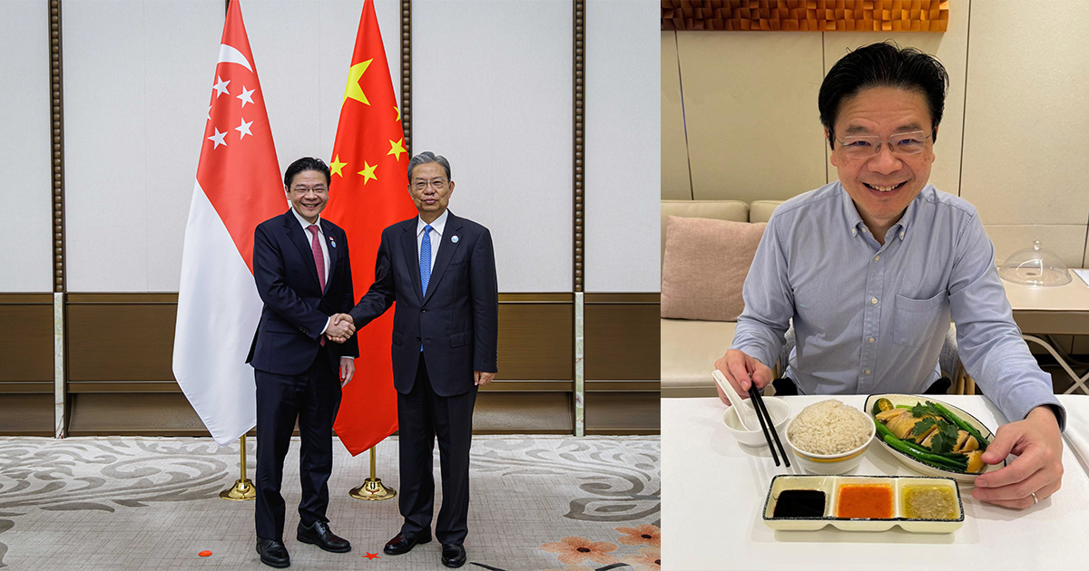 PM Wong meets China's top lawmaker, savours Hainan Wenchang chicken rice