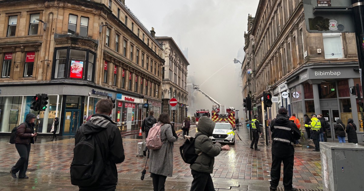 Glasgow building fire closes Scotland's busiest train station and disrupts rail services