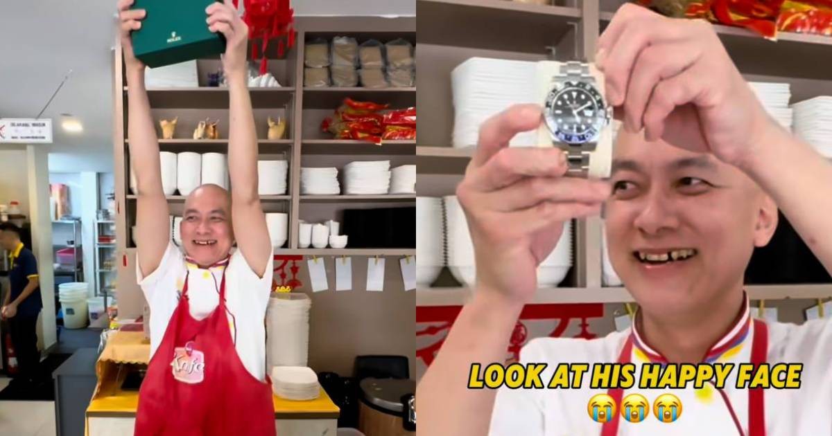'Something he always wanted': Kelly Jie Seafood gifts head chef a Rolex for 20 years of service
