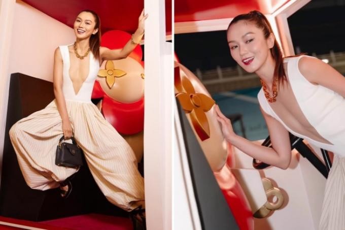 Joanne Peh sizzles in plunging neckline outfit at Orchard: 'Who needs tape when I have posture?'