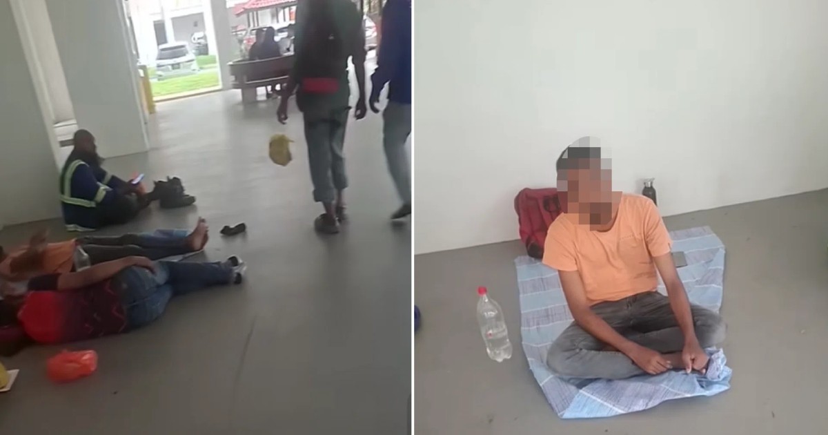 'Who said you're allowed to sleep here?' Man films foreign workers resting at void deck, draws backlash online