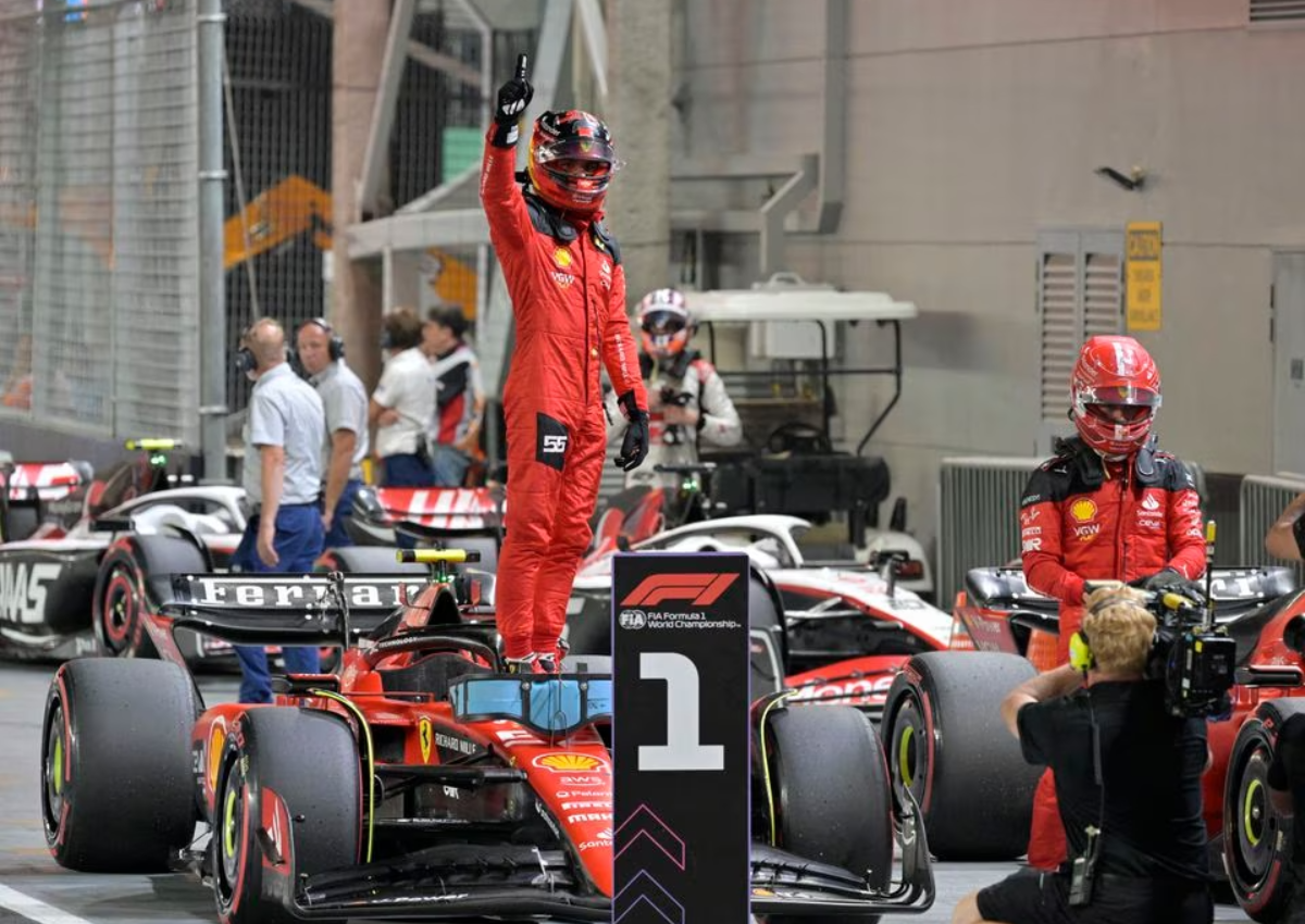 Ferrari's Carlos Sainz on pole at Singapore Grand Prix as Red Bull's hopes fade