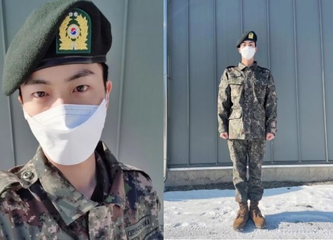 'Still Worldwide Handsome': BTS' Jin updates fans with 1st post in military uniform