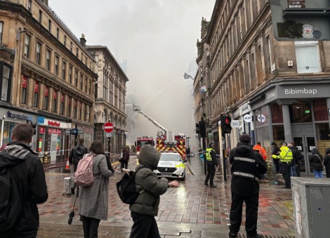 Glasgow building fire closes Scotland's busiest train station and disrupts rail services